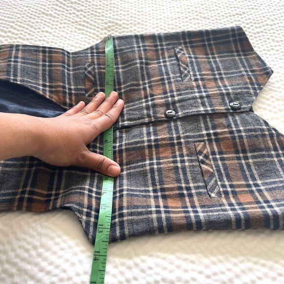 Vintage Kid Boys Jacket WaistCoat Plaid Checker Dressy Suit Vest Size 4 - Picture 4 of 5